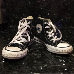 Black Converse High tops Size 7
